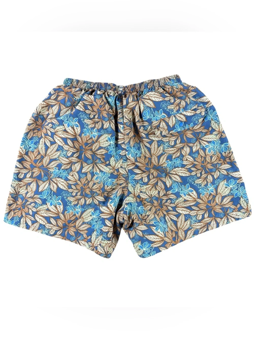 Patagonia Blue & Brown Floral Men's Swim Board Shorts